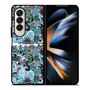 SEATTLE KRAKEN OCTOPUS COLLAGE Samsung Galaxy Z Fold 4 Case Cover SEATTLE KRAKEN OCTOPUS COLLAGE Samsung Galaxy Z Fold 4 Case Cover