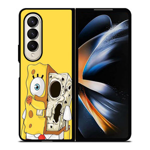SPONGE BOB SKULL FACE Samsung Galaxy Z Fold 4 Case Cover SPONGE BOB SKULL FACE Samsung Galaxy Z Fold 4 Case Cover