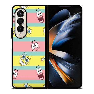 SPONGEBOB PATRICK CUTE STRIPE Samsung Galaxy Z Fold 4 Case Cover