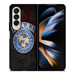 STARS RACCOON POLICE DEP BADGE Samsung Galaxy Z Fold 4 Case Cover