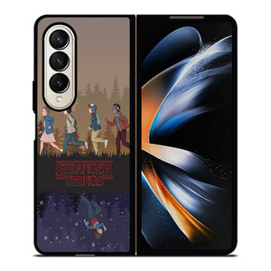 STRANGER THINGS CARTOON Samsung Galaxy Z Fold 4 Case Cover STRANGER THINGS CARTOON Samsung Galaxy Z Fold 4 Case Cover