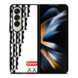 SUPREME KAWS BLACK WHITE Samsung Galaxy Z Fold 4 Case Cover