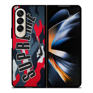 SUPREME X NIKE RED CAMO Samsung Galaxy Z Fold 4 Case Cover SUPREME X NIKE RED CAMO Samsung Galaxy Z Fold 4 Case Cover