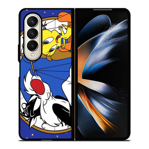 SYLVESTER AND TWEETY CARTOON Samsung Galaxy Z Fold 4 Case Cover SYLVESTER AND TWEETY CARTOON Samsung Galaxy Z Fold 4 Case Cover