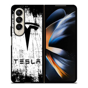 TESLA MOTORS BRUSHED LOGO Samsung Galaxy Z Fold 4 Case Cover