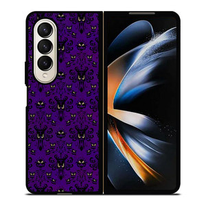 THE HAUNTED MANSION PURPLE PATTERN Samsung Galaxy Z Fold 4 Case Cover THE HAUNTED MANSION PURPLE PATTERN Samsung Galaxy Z Fold 4 Case Cover