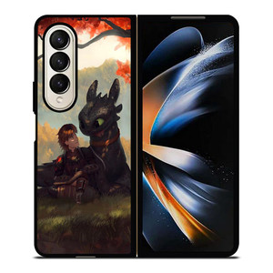 TOOTHLESS AND HICCUP ART Samsung Galaxy Z Fold 4 Case Cover TOOTHLESS AND HICCUP ART Samsung Galaxy Z Fold 4 Case Cover