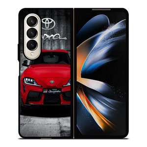 TOYOTA SUPRA RED CAR Samsung Galaxy Z Fold 4 Case Cover TOYOTA SUPRA RED CAR Samsung Galaxy Z Fold 4 Case Cover