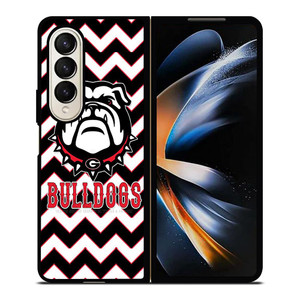 UGA GEORGIA BULLDOGS STRIPE LOGO Samsung Galaxy Z Fold 4 Case Cover