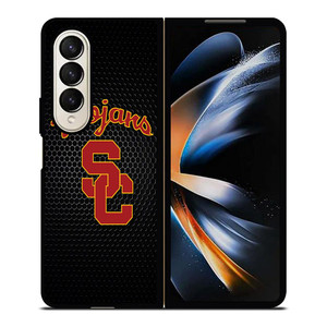 USC TROJANS RUSTY METAL LOGO Samsung Galaxy Z Fold 4 Case Cover