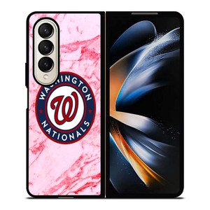 WASHINGTON NATIONALS PINK MARBLE Samsung Galaxy Z Fold 4 Case Cover WASHINGTON NATIONALS PINK MARBLE Samsung Galaxy Z Fold 4 Case Cover