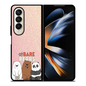WE BARE BEARS PINK GILTTER Samsung Galaxy Z Fold 4 Case Cover