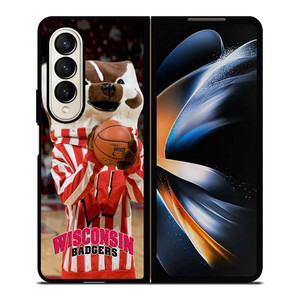 WISCONSIN BADGER MASCOT 2 Samsung Galaxy Z Fold 4 Case Cover