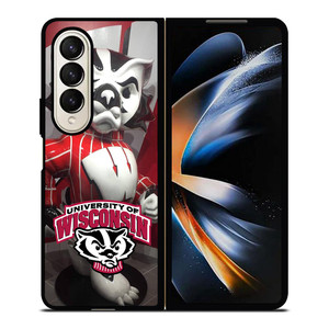 WISCONSIN BADGER MASCOT Samsung Galaxy Z Fold 4 Case Cover WISCONSIN BADGER MASCOT Samsung Galaxy Z Fold 4 Case Cover