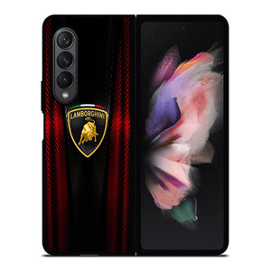 LAMBORGHINI RED CARBON Samsung Galaxy Z Fold 3 Case Cover