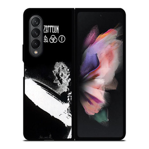 LED ZEPPELIN BLACK WHITE LOGO Samsung Galaxy Z Fold 3 Case Cover
