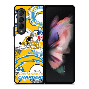 LOS ANGELES CHARGERS NFL STICKER BOMB Samsung Galaxy Z Fold 3 Case Cover LOS ANGELES CHARGERS NFL STICKER BOMB Samsung Galaxy Z Fold 3 Case Cover