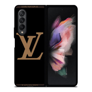 LOUIS VUITTON ROUND BLACK Samsung Galaxy Z Fold 3 Case Cover