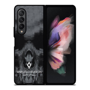 MARCELO BURLON SKULL LOGO Samsung Galaxy Z Fold 3 Case Cover