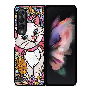 MARIE THE ARISTOCATS CAT STENED GLASS Samsung Galaxy Z Fold 3 Case Cover