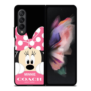 MINNIE MOUSE PINK COACH NEW YORK Samsung Galaxy Z Fold 3 Case Cover