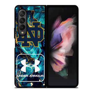 NOTRE DAME VS UNDER ARMOUR MARBLE BLUE Samsung Galaxy Z Fold 3 Case Cover NOTRE DAME VS UNDER ARMOUR MARBLE BLUE Samsung Galaxy Z Fold 3 Case Cover