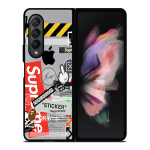 OFF WHITE SUPREME Samsung Galaxy Z Fold 3 Case Cover OFF WHITE SUPREME Samsung Galaxy Z Fold 3 Case Cover