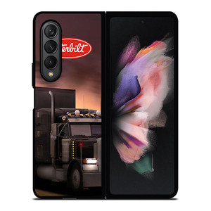 PETERBILT BLACK TRUCK Samsung Galaxy Z Fold 3 Case Cover