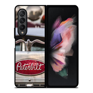 PETERBILT TRUCK METAL EMBLEM Samsung Galaxy Z Fold 3 Case Cover