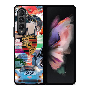 PORSCHE COLLAGE POSTER Samsung Galaxy Z Fold 3 Case Cover
