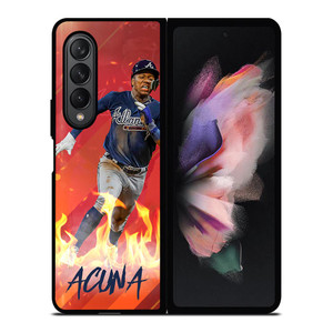 RONALD ACUNA JR ATLANTA BRAVES BASEBALL MLB Samsung Galaxy Z Fold 3 Case Cover