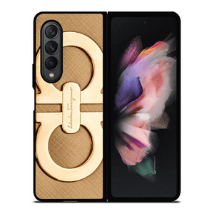SALVATORE FERRAGAMO GOLD LOGO Samsung Galaxy Z Fold 3 Case Cover SALVATORE FERRAGAMO GOLD LOGO Samsung Galaxy Z Fold 3 Case Cover