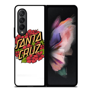 SANTA CRUZ SKATEBOARD FLORAL WHITE Samsung Galaxy Z Fold 3 Case Cover SANTA CRUZ SKATEBOARD FLORAL WHITE Samsung Galaxy Z Fold 3 Case Cover