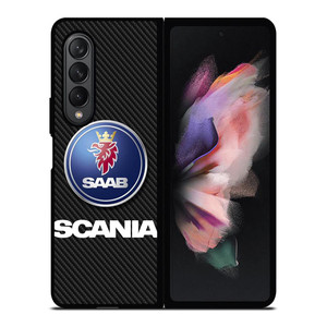 SCANIA TRUCK SAAB CARBON LOGO Samsung Galaxy Z Fold 3 Case Cover SCANIA TRUCK SAAB CARBON LOGO Samsung Galaxy Z Fold 3 Case Cover