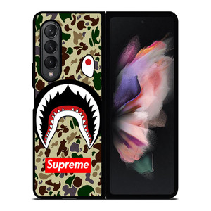 SHARK CAMO BATHING APE SUPREME Samsung Galaxy Z Fold 3 Case Cover SHARK CAMO BATHING APE SUPREME Samsung Galaxy Z Fold 3 Case Cover