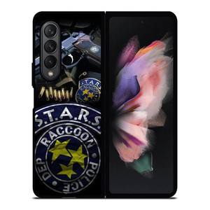 STARS RACCOON POLICE DEP BADGE 2 Samsung Galaxy Z Fold 3 Case Cover STARS RACCOON POLICE DEP BADGE 2 Samsung Galaxy Z Fold 3 Case Cover