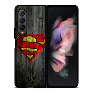 SUPERMAN WOODEN LOGO Samsung Galaxy Z Fold 3 Case Cover