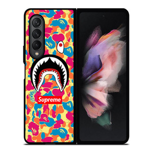 SUPREME BAPE CAMO COLOR FULL Samsung Galaxy Z Fold 3 Case Cover SUPREME BAPE CAMO COLOR FULL Samsung Galaxy Z Fold 3 Case Cover