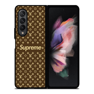 SUPREME BROWN PATTERN NEW Samsung Galaxy Z Fold 3 Case Cover