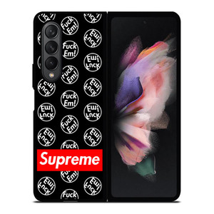 SUPREME FUCK EM Samsung Galaxy Z Fold 3 Case Cover SUPREME FUCK EM Samsung Galaxy Z Fold 3 Case Cover