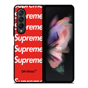 SUPREME RED OFF WHITE Samsung Galaxy Z Fold 3 Case Cover SUPREME RED OFF WHITE Samsung Galaxy Z Fold 3 Case Cover