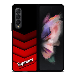 SUPREME RED PATTERN Samsung Galaxy Z Fold 3 Case Cover