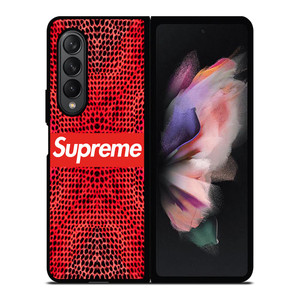 SUPREME RED SNAKE SKIN Samsung Galaxy Z Fold 3 Case Cover SUPREME RED SNAKE SKIN Samsung Galaxy Z Fold 3 Case Cover