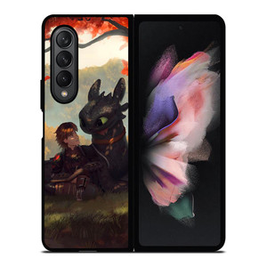 TOOTHLESS AND HICCUP ART Samsung Galaxy Z Fold 3 Case Cover TOOTHLESS AND HICCUP ART Samsung Galaxy Z Fold 3 Case Cover