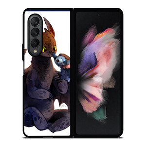 TOOTHLESS AND STITCH CARTOON 2 Samsung Galaxy Z Fold 3 Case Cover