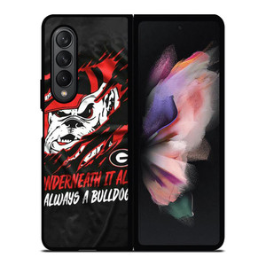 UGA GEORGIA BULLDOGS UNDERNEATH IT ALL Samsung Galaxy Z Fold 3 Case Cover