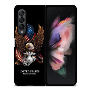 UNITED STATES MARINE CORPS USMC LOGO Samsung Galaxy Z Fold 3 Case Cover