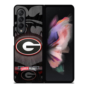 UNIVERSITY OF GEORGIA BULLDOGS UGA BLACK Samsung Galaxy Z Fold 3 Case Cover
