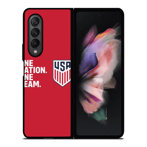 USA SOCCER ONE NATION ONE TEAM Samsung Galaxy Z Fold 3 Case Cover USA SOCCER ONE NATION ONE TEAM Samsung Galaxy Z Fold 3 Case Cover