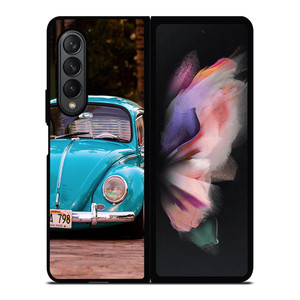 VW VOLKSWAGEN CYAN CAR Samsung Galaxy Z Fold 3 Case Cover VW VOLKSWAGEN CYAN CAR Samsung Galaxy Z Fold 3 Case Cover